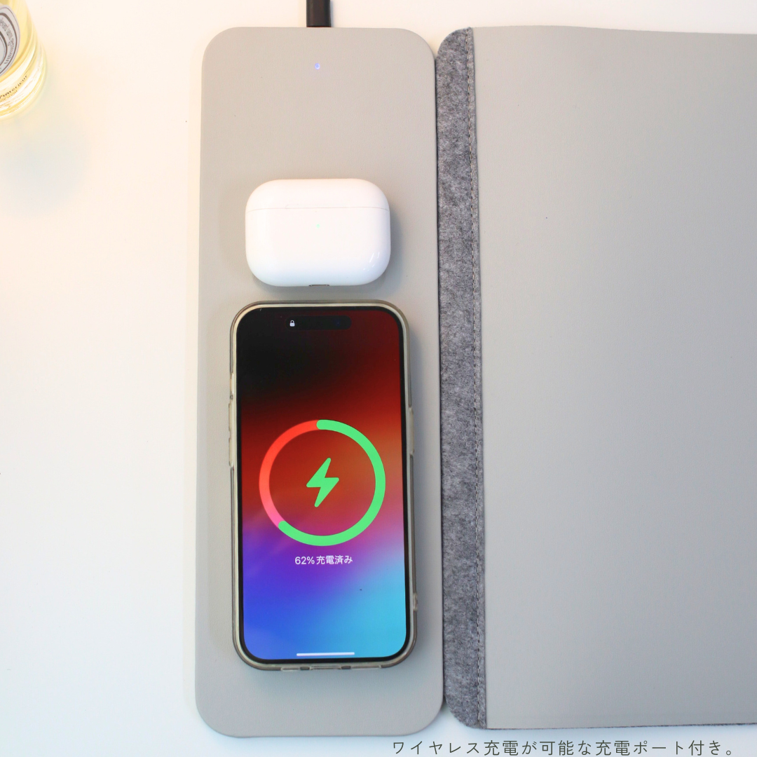 Charging mouse pad Graige チャージングマウスパッド グレージュ