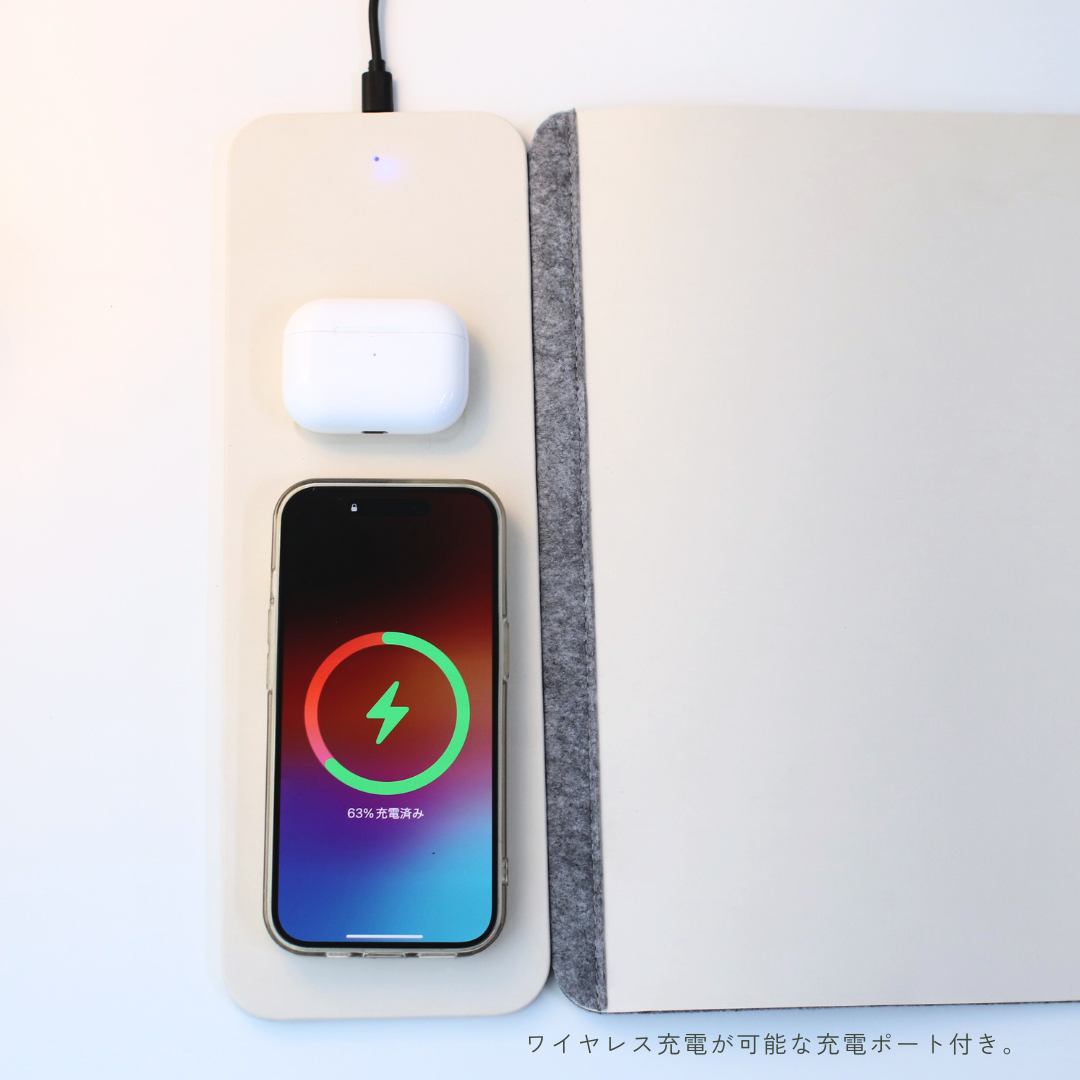 Charging mouse pad Ivory チャージングマウスパッド アイボリー
