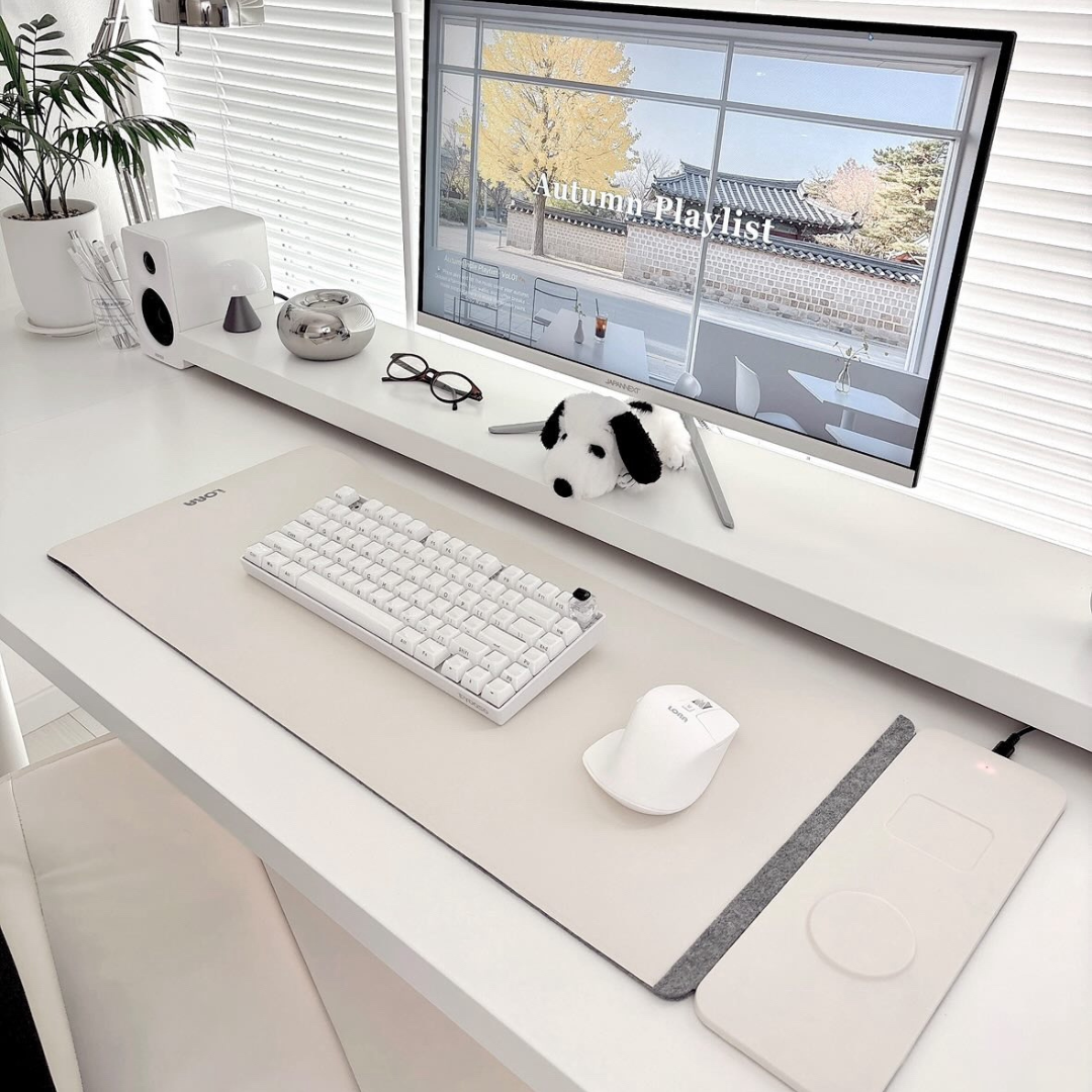 Charging mouse pad Ivory　チャージングマウスパッド アイボリー
